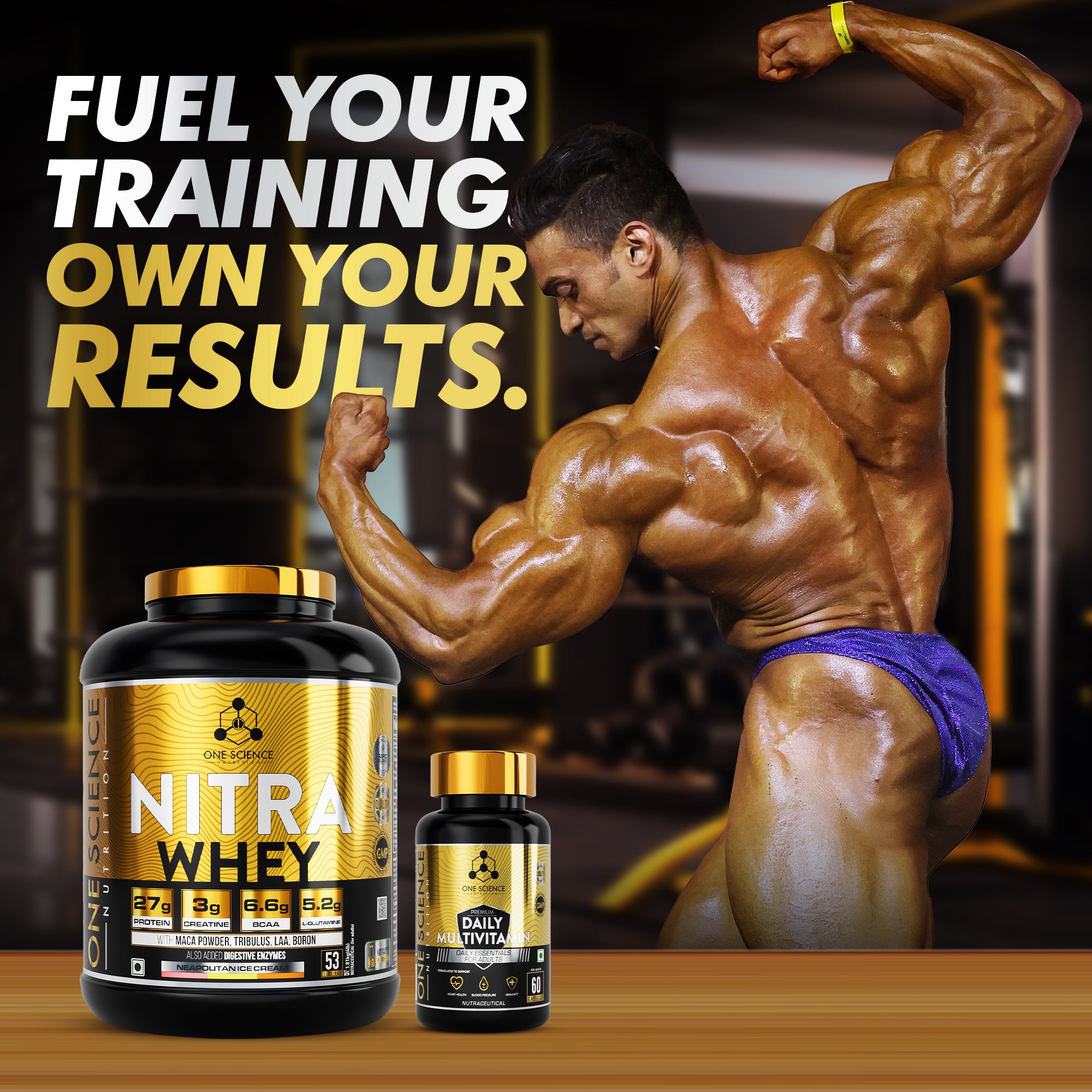 Nitra Whey 4 Lbs + Multivitamin (60 Capsules) - One Science Nutrition (OSN)