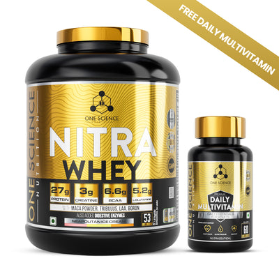 One Science Nitra Whey 4lb + Free Multivitamin 60 capsules