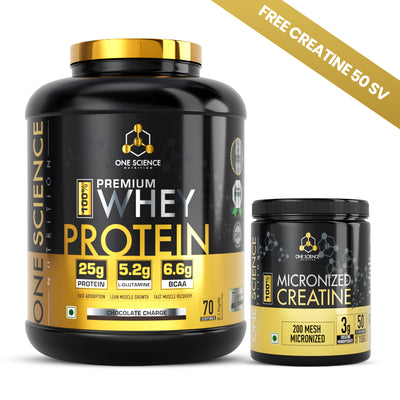 One Science Premium Whey Protein 5lb + Creatine 150 gm
