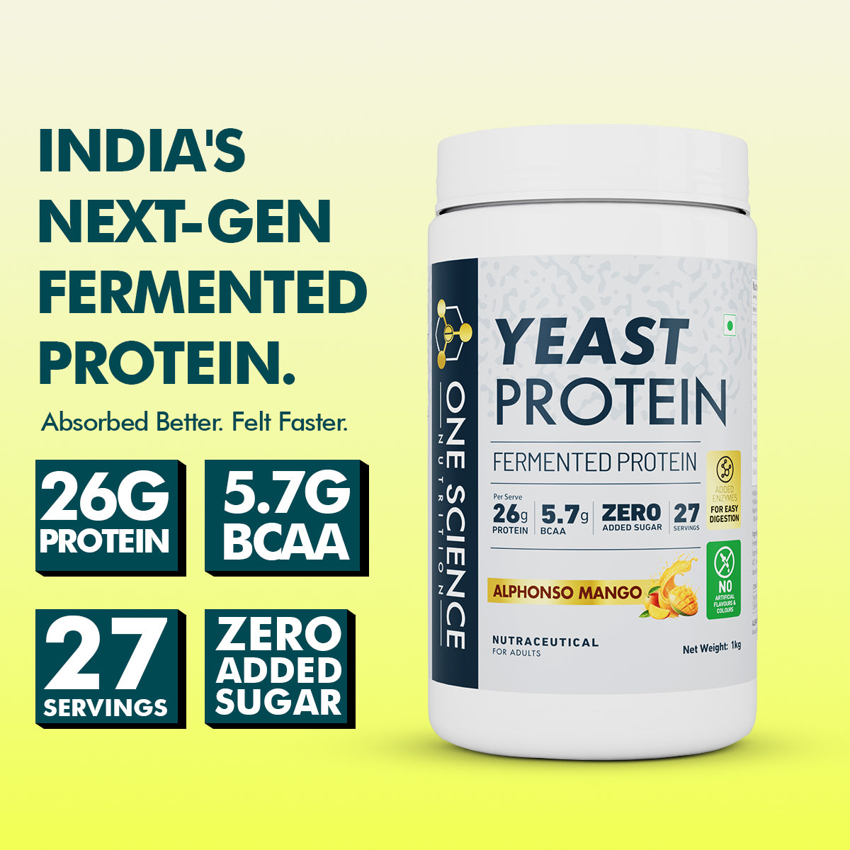 Fermented Yeast Protein 1Kg - One Science Nutrition (OSN)