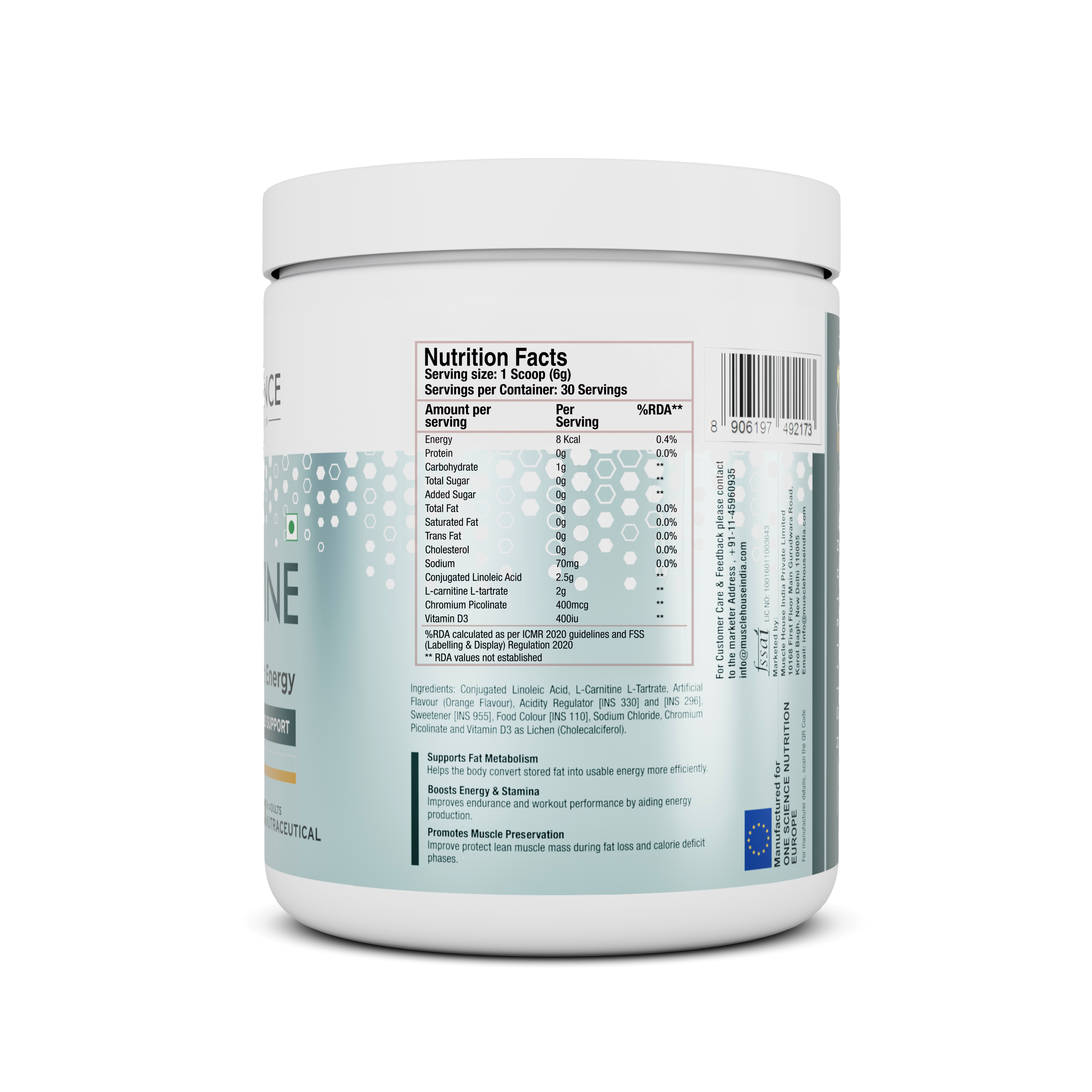 CLA + Carnitine 180G - One Science Nutrition (OSN)
