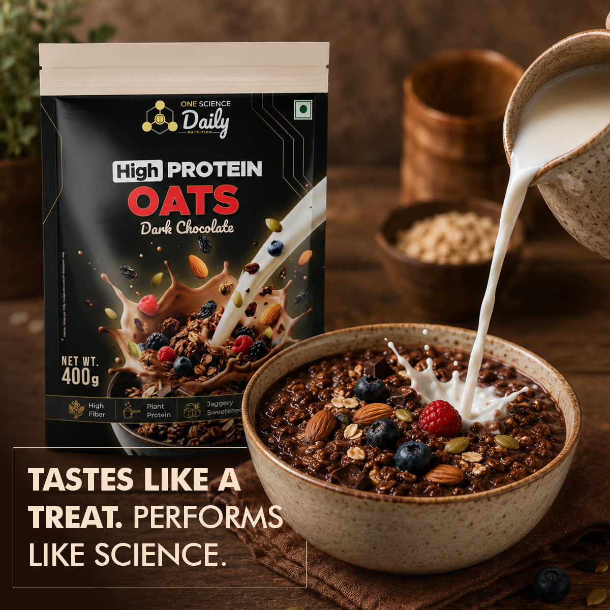High Protein Oats | Dark Chocolate - One Science Nutrition (OSN)