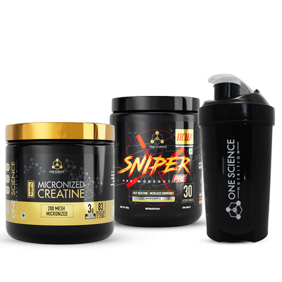 One Science Nutrition(OSN) Sniper Pre Workout 30sv + Free Creatine 250g + Free Shaker