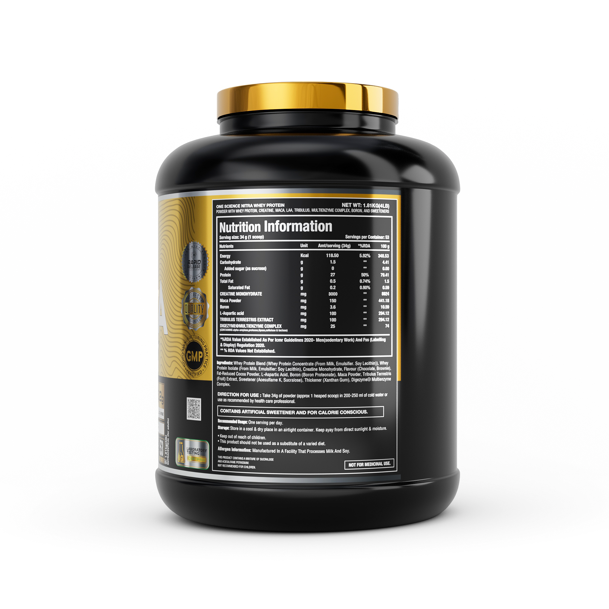 Nitra Whey 4 Lbs - One Science Nutrition (OSN)