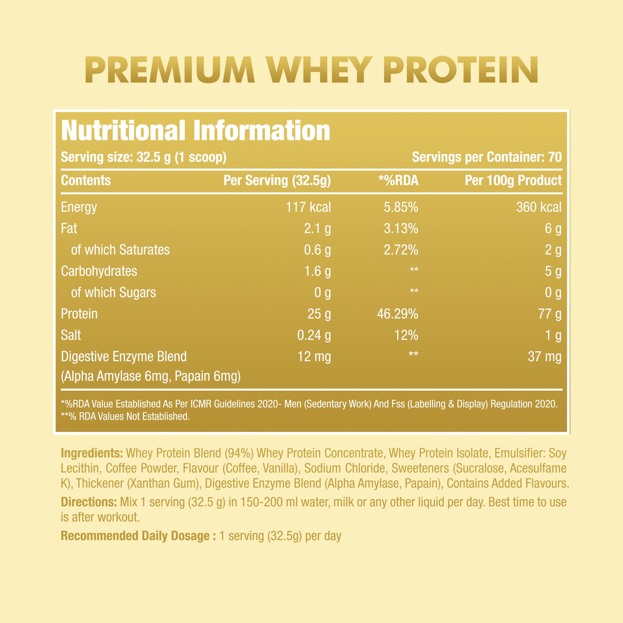 One Science Nutrition(OSN) 100% Premium Whey Protein 5lbs + Free Psycho Pump 15sv + Free Shaker