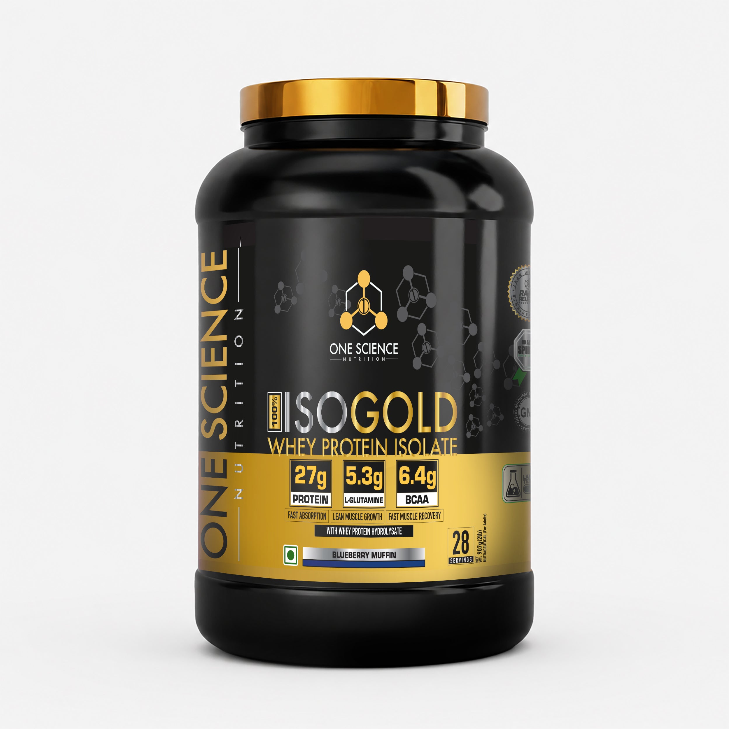 One Science ISO Gold Whey Protein Isolate 2Lbs