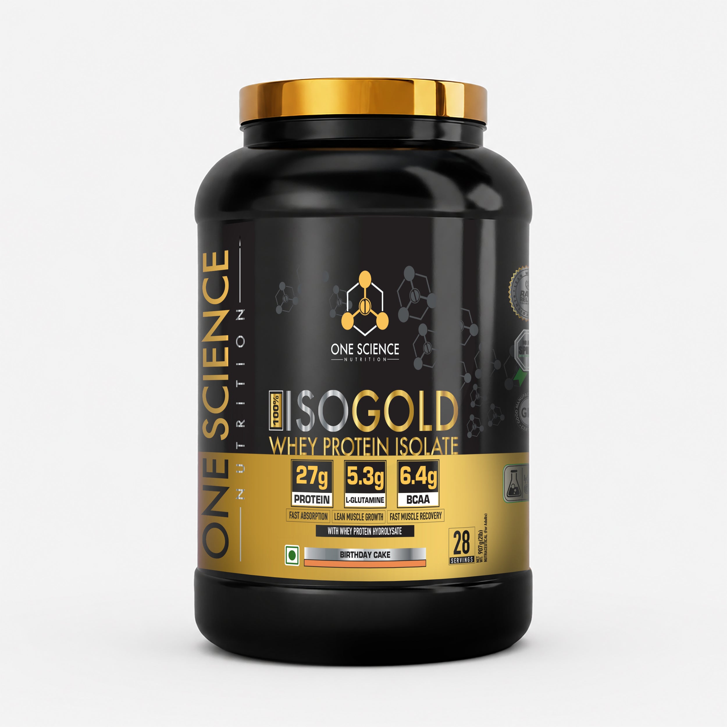 One Science ISO Gold Whey Protein Isolate 2Lbs