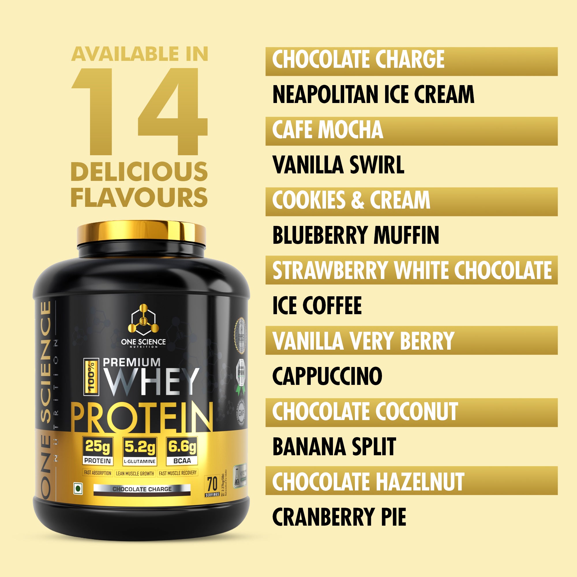 One Science Nutrition(OSN) 100% Premium Whey Protein 5lbs + Free Psycho Pump 15sv + Free Shaker