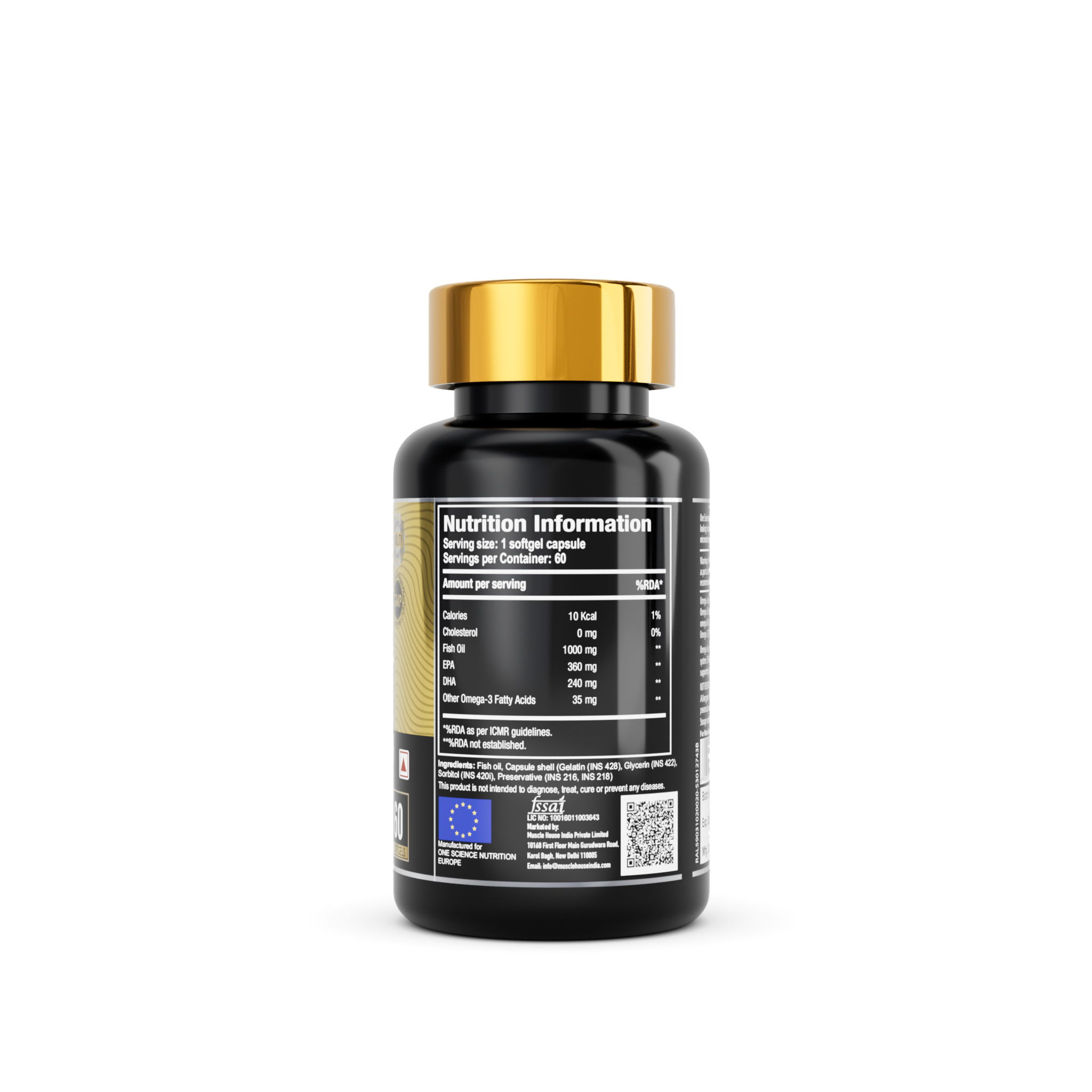 Omega 3 Fish Oil (60 Capsules) - One Science Nutrition (OSN)