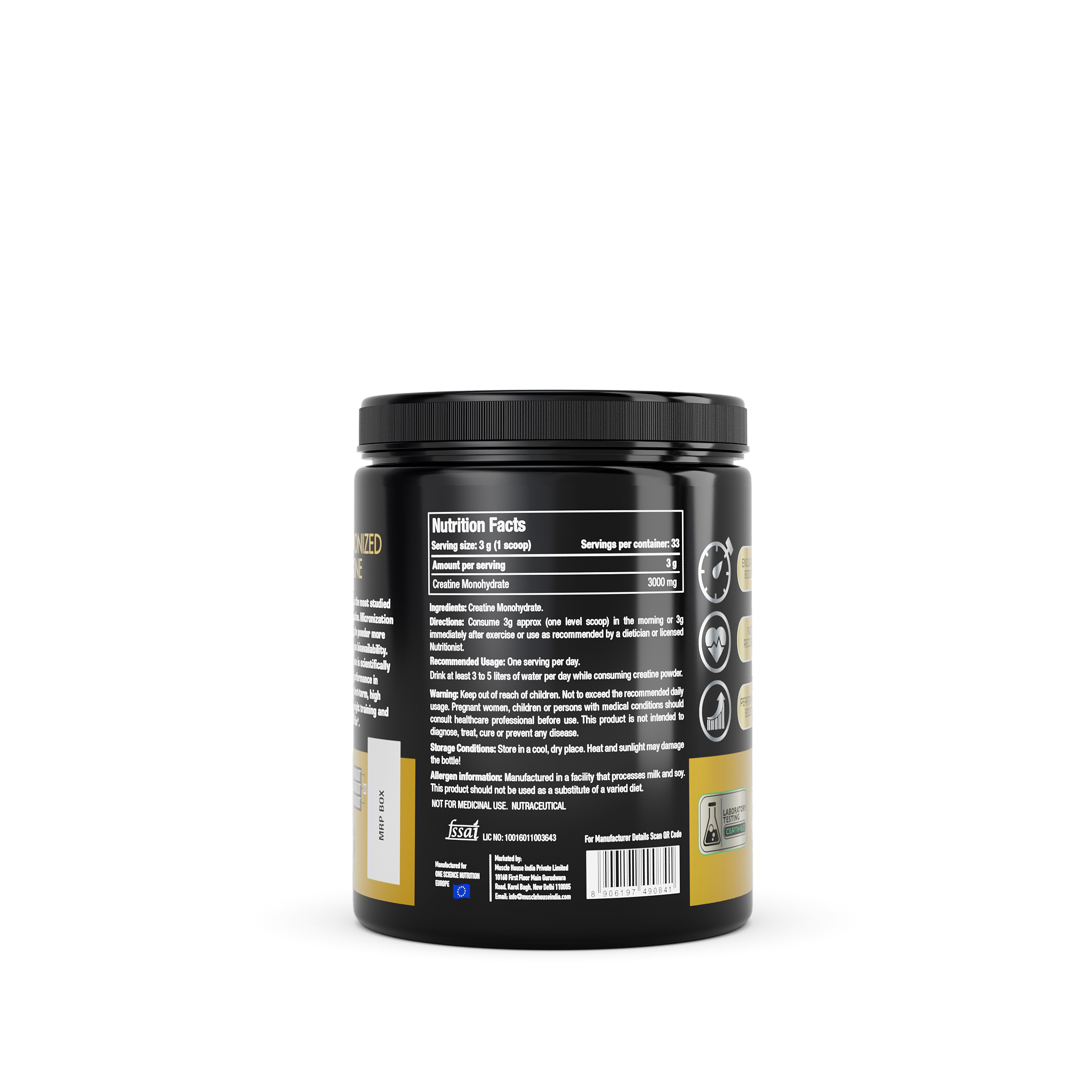One Science Nutrition(OSN) 100% Micronized Creatine 100g (33 SV)