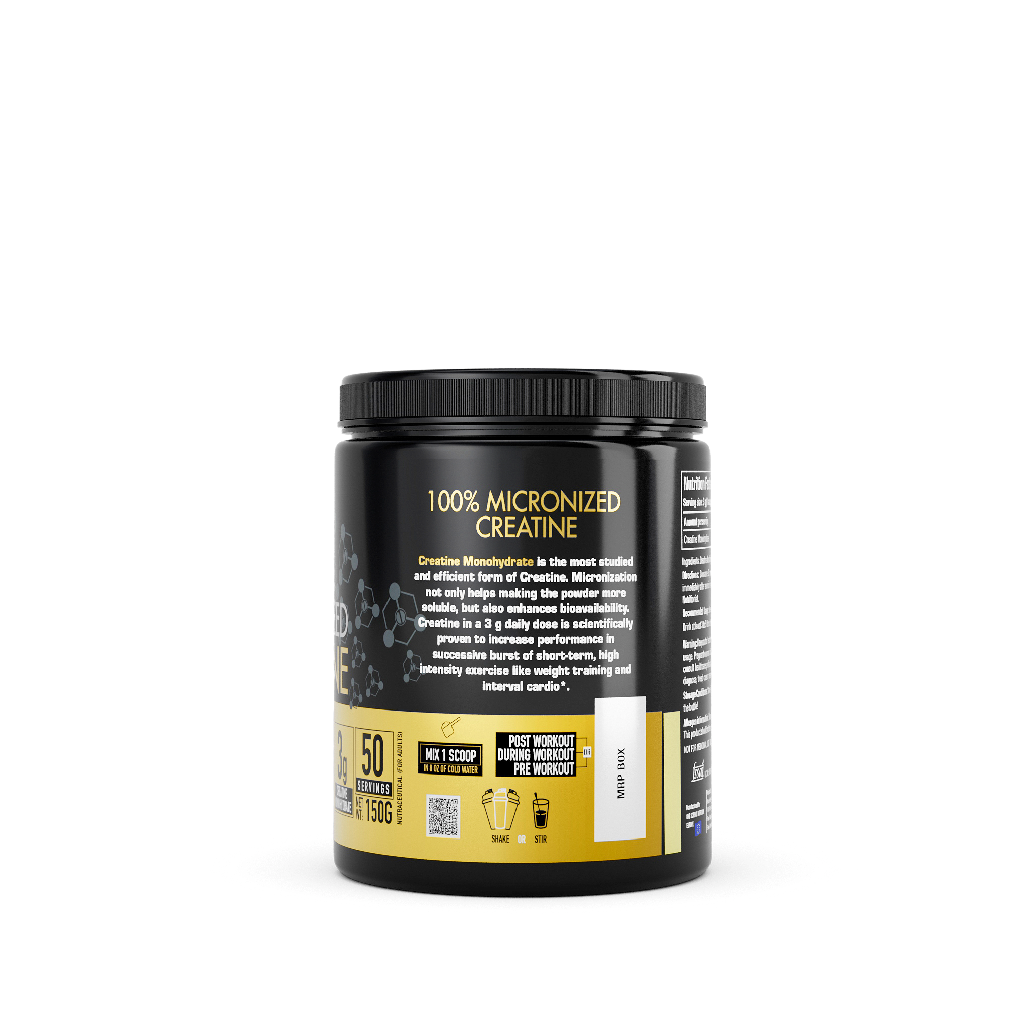 100% Micronized Creatine - 150G (50 Sv) - One Science Nutrition (OSN)