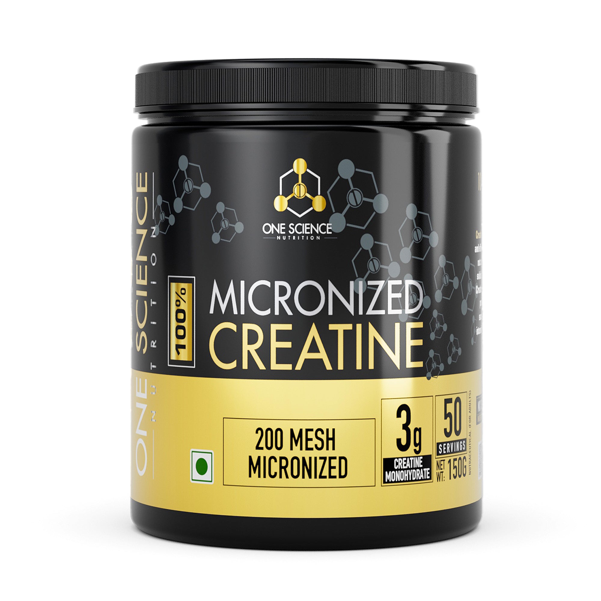 100% Micronized Creatine - 150G (50 Sv) - One Science Nutrition (OSN)