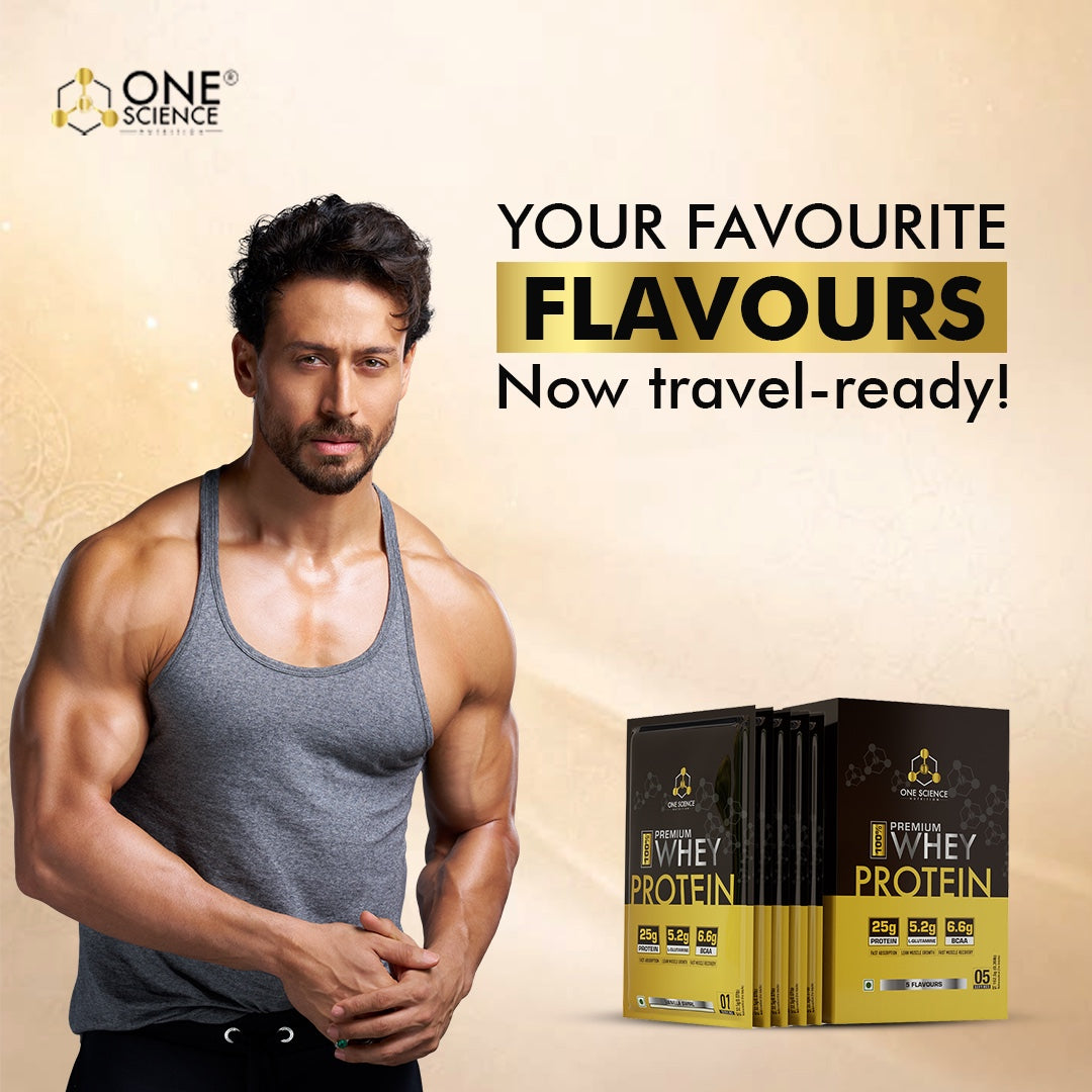 100% Premium Whey Protein Travel Pack Of 5 - One Science Nutrition (OSN)