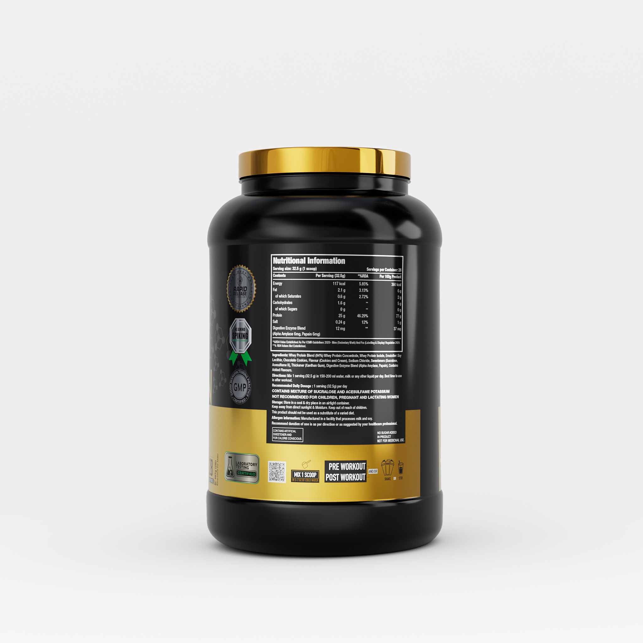 100% Premium Whey Protein 2 Lbs - One Science Nutrition (OSN)