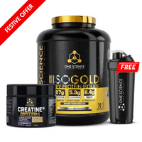 ISO Gold Whey Protein (5 Lbs) & Creatine Matrix (30 Sv) Combo | One Science Nutrition