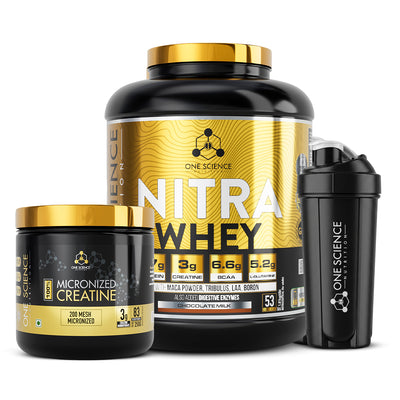 One Science Nitra Whey 4LB + Free Creatine 250g + Free Shaker