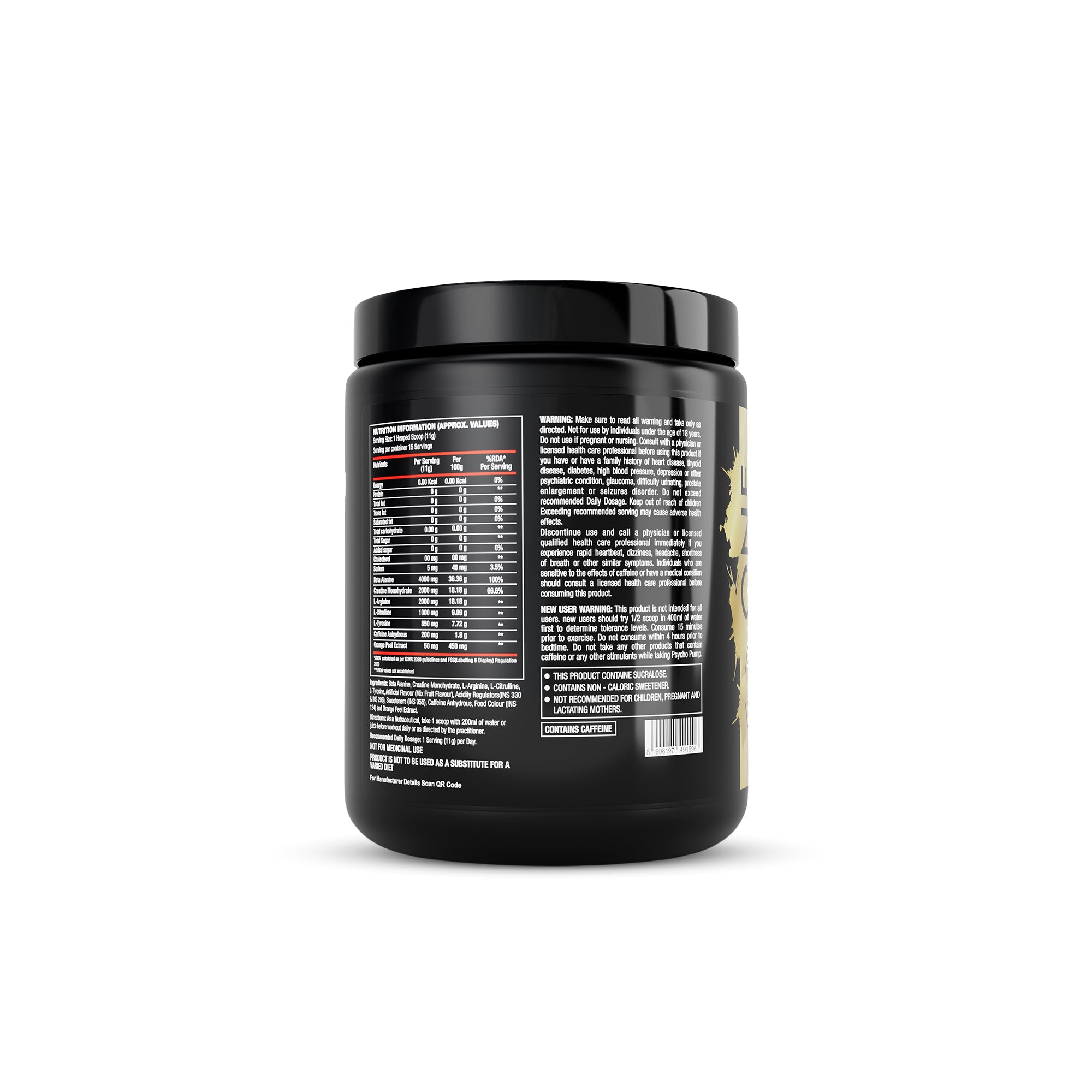 Psycho Pump - Extreme Pre-Workout Formula 165G (15Sv) - One Science Nutrition (OSN)