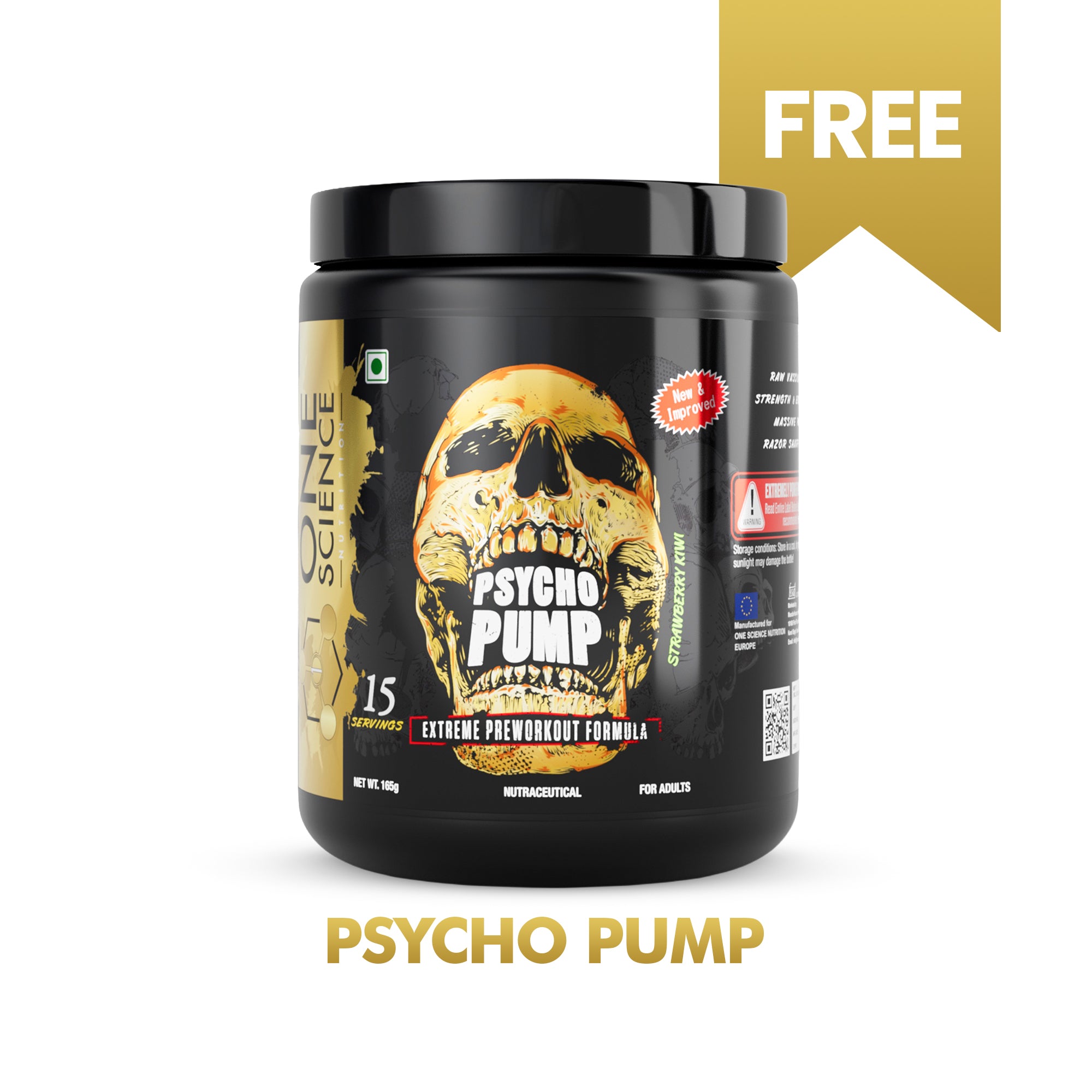 One Science Nutrition(OSN) 100% Premium Whey Protein 5lbs + Free Psycho Pump 15sv + Free Shaker