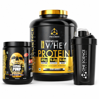 One Science Premium Whey Protein 5lb + Free Psycho Pump 15 sv + Free Shaker