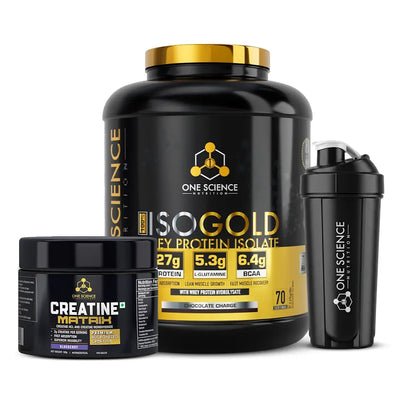 One Science ISO Gold Whey Protein Isolate 5lb +Free Creatine Matrix 30sv  + Free Shaker