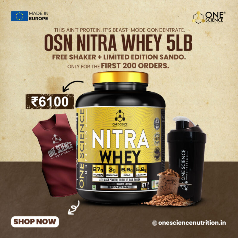 Free Sando + Plastic Shaker with Nitra Whey 5lbs